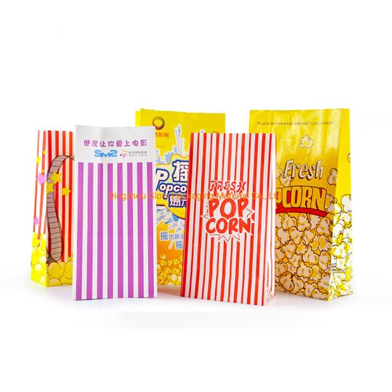 Food Packaging Tin Tie Colorful Kraft Paper Bags with Window