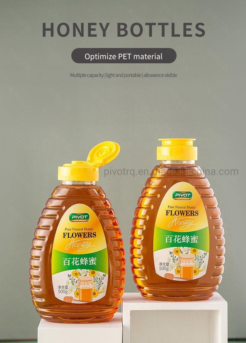 500g Honey Squeeze Bottle with Silicone Valve Cap for Honey Packaging