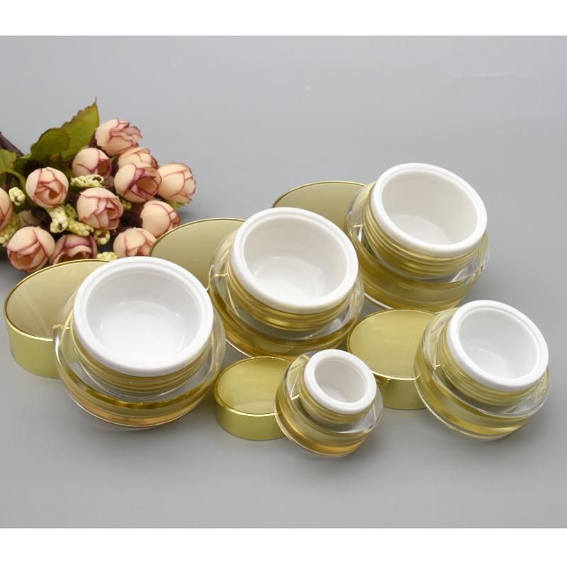 5g 10g 20g 30g White Pink Gold Empty Refillable Cream Acrylic Jar Plastic Cosmetic Packaging Bottle for Makeup Product