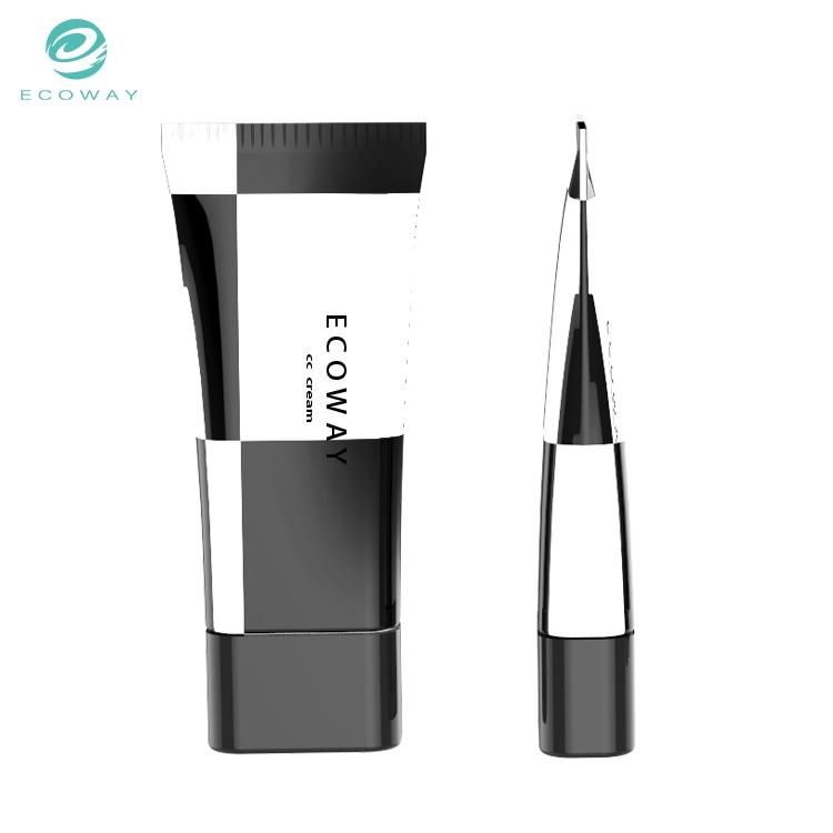 Zebra Stripes Black and White Easily Squeezed Super Flat Tube Black Screw Cap Plastic Tube