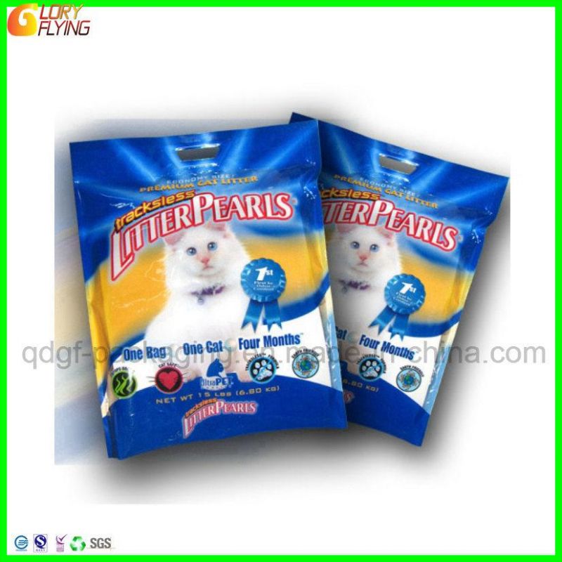 Plastic Bag for Packing 15lbs Cat Litter with Handle on The Top