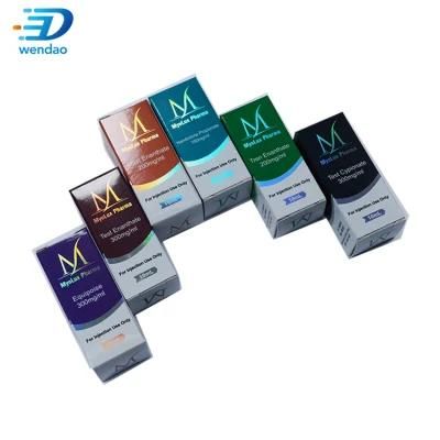 Easy Folding Paper Color Box HGH Peptide Lean Bottle Packaging 10iu/Vial X 10 HGH Ampoules Vial Box