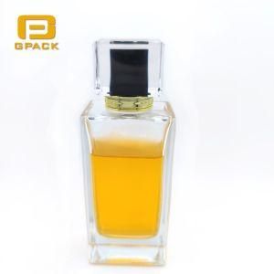 in Stock Tall Square Perfume Bottle with Interior Internal Inside Painting Acrylic Cap &#160; Glass Material Fragrance Bottle