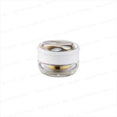 Winpack Cream Jar Wholesale Outside Clear Transparent Cosmetic Packaging Jar Spray Golden Inside The Cream Jar with Hot Sale