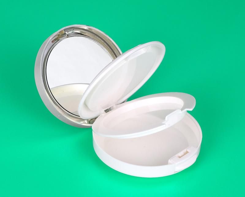 59mm Pan 8g Angel Pattern Christian Elegant Pressed Powder Empty Cosmetic Powder Compact Case Make up Case with Mirror