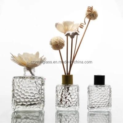 Round Square Hexagonal Diffuser Aroma Glass Bottles 50ml 100ml 200ml with Rattan Sticks