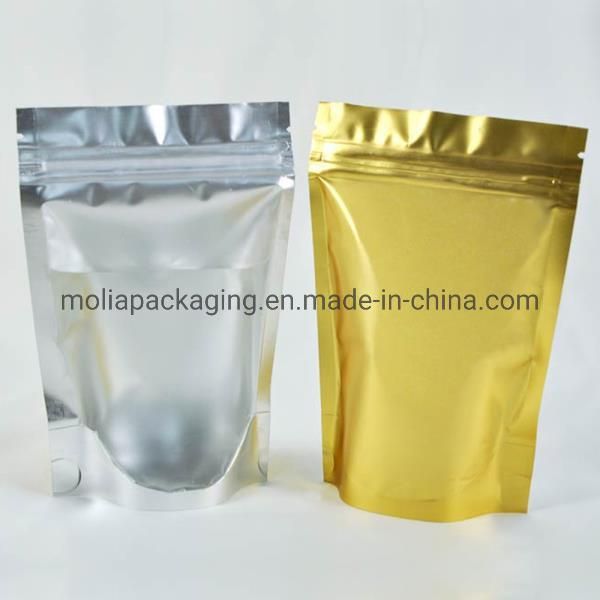 Gold Color Stand up Smell Proof Mylar Bag 1oz