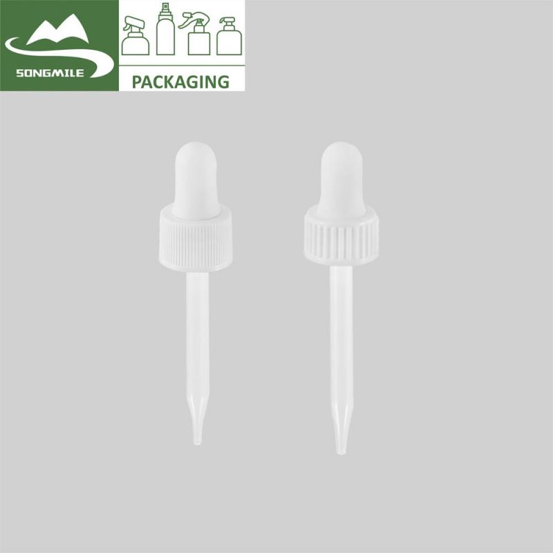 High Quality White Dropper Plastic Lotion Pump with Transparent Cap