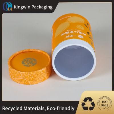 Circular Tube Recyclable Kraft Paper Box Premium Wine Bottle Package Customized Packaging