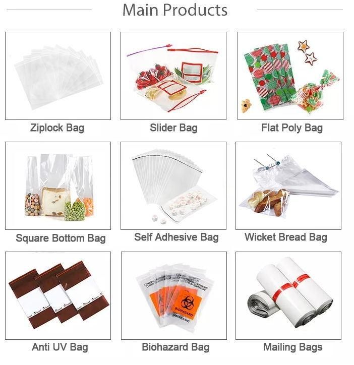 Reclosable Sliding Zipper Slider Bag with Standard Size Plastic Mushroom Bag, Plastic Pepper, Color Pepper Bag, Raisin Plastic Slide Bag