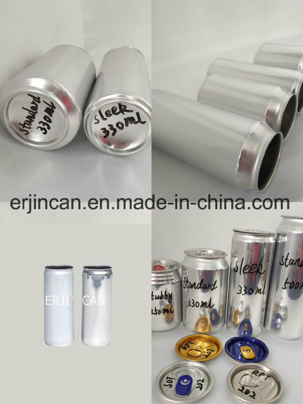 Empty Aluminum Cans Slim Cans 250ml