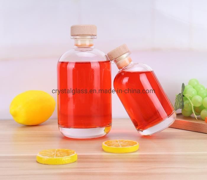 Manufacturers Direct Fruit Juice Bottles Transparent Glass Bottles Drinking Bottles Frosted Wine Bottles 250ml 500ml