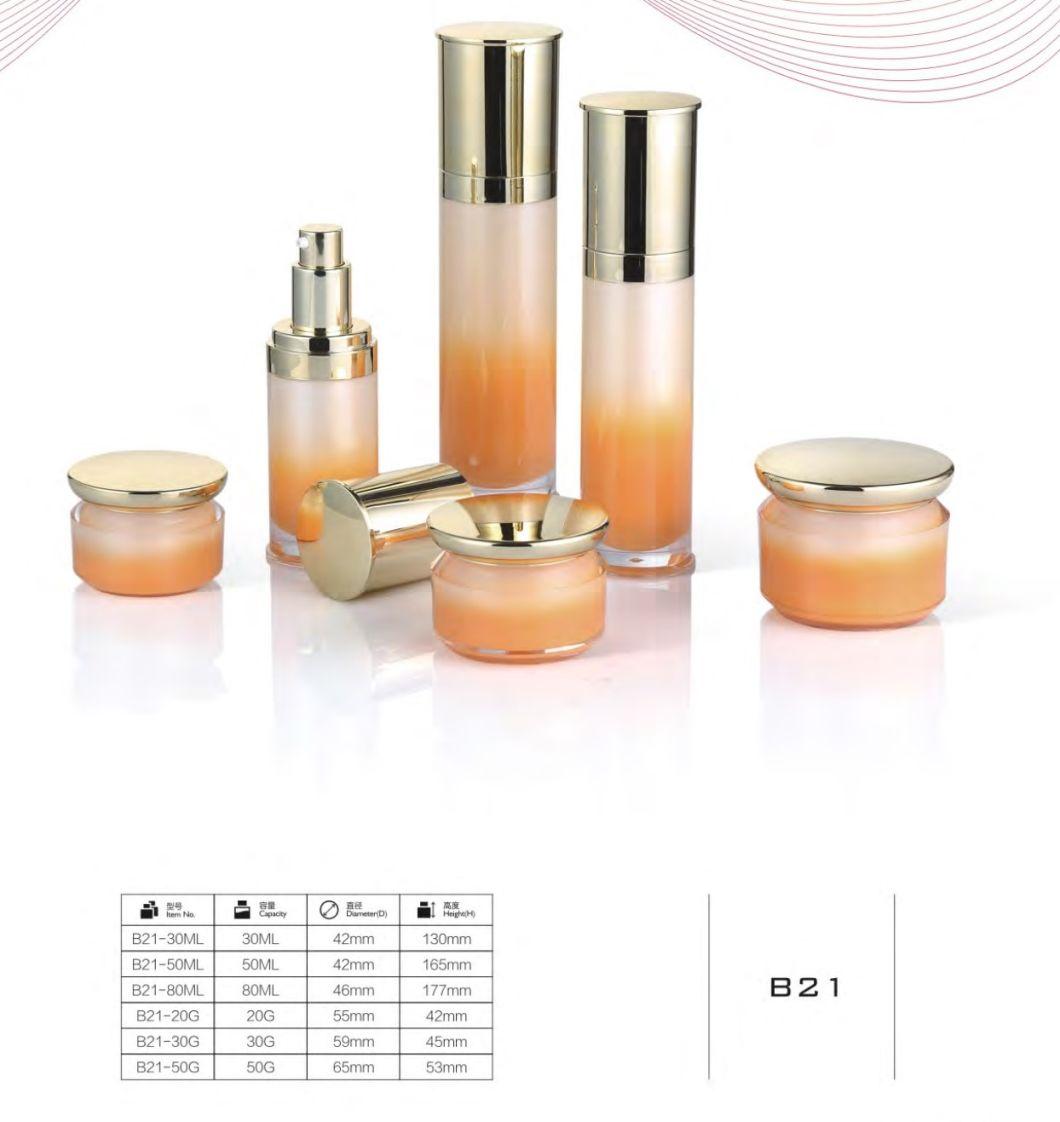 Wholesale Glass Cosmetic Bottle Purple Glass Cosmetic Bottle and Jar Skin Care Set Packaging Have Stock