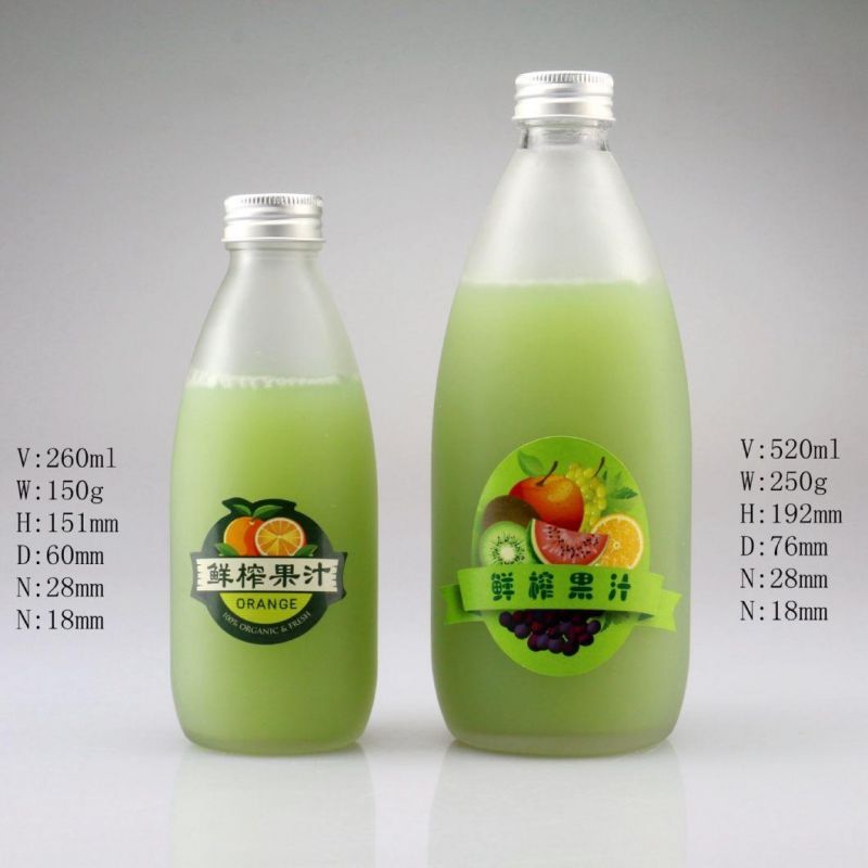 Botella De Vidrio De 8 Oz 16 Oz PARA Jugo Y Leche