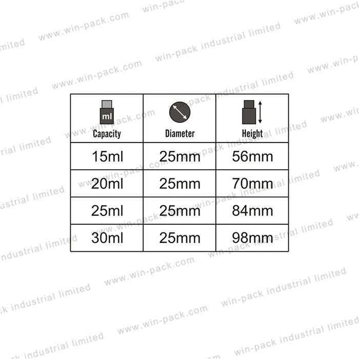 Tubing Glass Bottle 15ml 20ml 25ml Custom Color with Small Lotion Pump