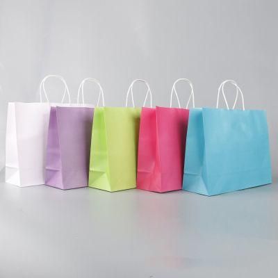Wholesale Bag Eco-Friendly Biodegradable Wholesale Cheap Bulk Bag Kraft Paper Small Bag with Twisted Handle for Food
