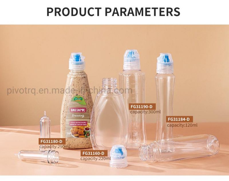 120ml Pet Plastic Portable Squeeze Sharp Spout Honey Jam Juice Clear Empty Suction Nozzle Bottle