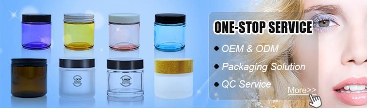 Wholesale 30g 60g Empty Transparent Cosmetic Body Scrub Face Cream Glass Jar with Child Tamper-Proof Lids