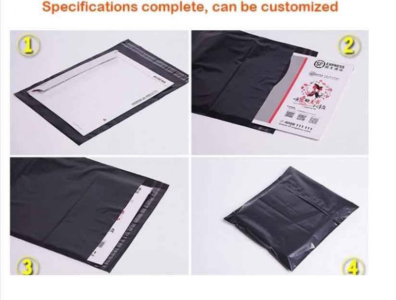 Customized Logo Printed Pink Black Plastic Compostable Mailer Bags