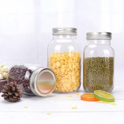 Storage Sealed Canister Tea Canister Dry Fruit Canister Transparent Glass Milk Powder Canister Kitchen Multigrain Food Seasoning Glass Jar