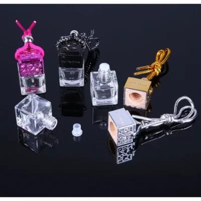 Mini 8ml Square Car Decoration Hanging Perfume Bottle