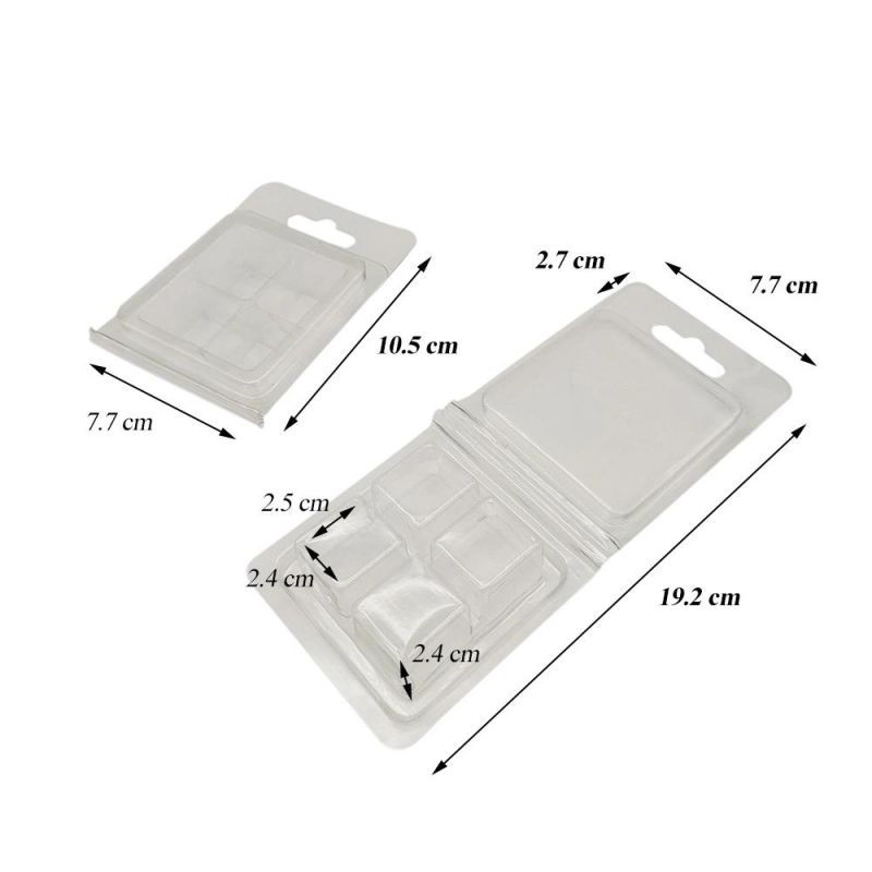 Wholesale Plastic Clear Wax Melt Clamshell Packaging Box