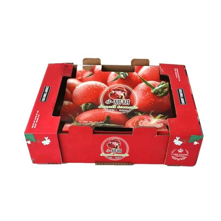 Custom Wholesale Recycle Material Tomato Packing Boxes Fruit Corrugated Boxes