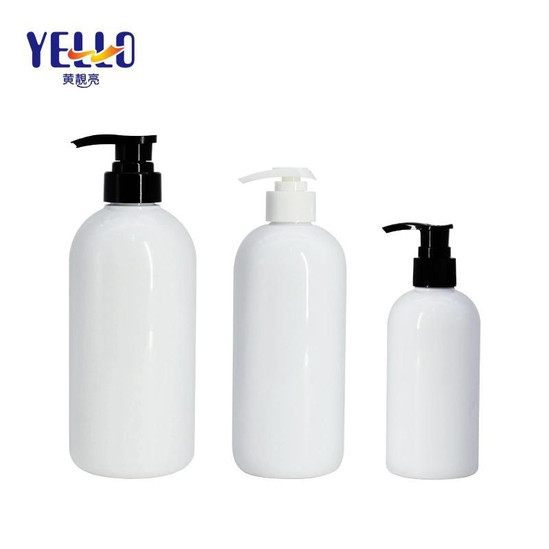 Soft HDPE Cosmetic Skincare Packaging Boston Round 800ml 500ml 300ml 250ml 200ml Shampoo Lotion Bottles