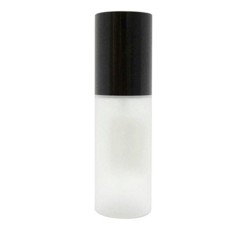 Black Pump Cap Cosmetic Matte Bottle for Skin Care