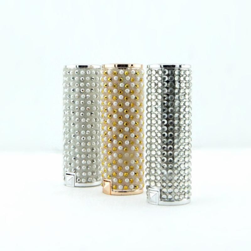 in Stock Ready to Ship Round Luxury Gold with Pearl Empty Plastic Lipstick Tube Makeup Packing Lipstick Tube