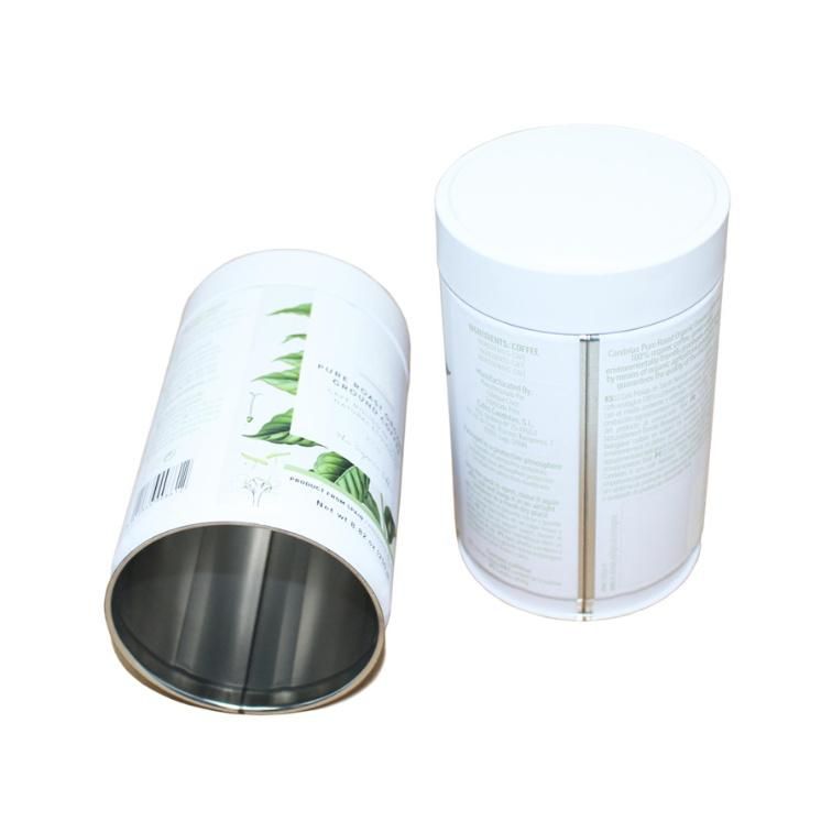 Metal Box Cylinder Tin Can for Coffee Packaging Tinplate Can