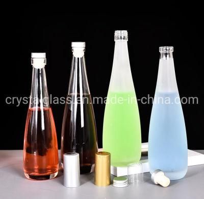 500ml Cone Shape Beverage Glass Bottle with Cork Lid