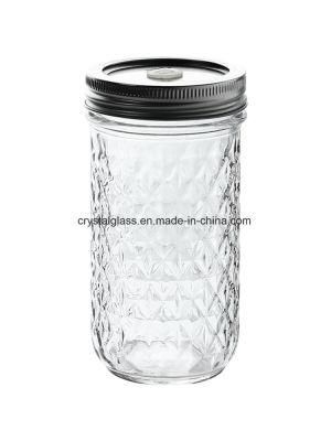 Factory-Direct-Sale Glass Beverage Mason Jar Juice Drinking Bottle