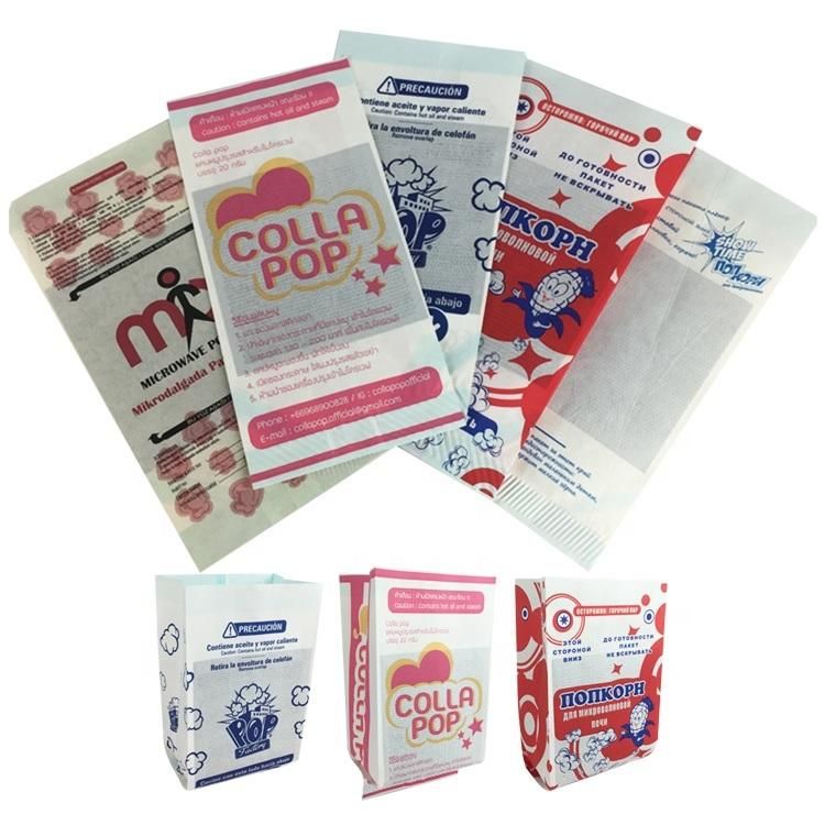 Food Packaging Microwave Popcorn Packing Paper Bag