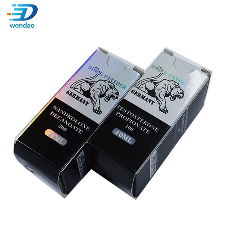 Custom Laser 10ml Hologram Steroid Vial Labels and Boxes for Steroid Bottle Packaging