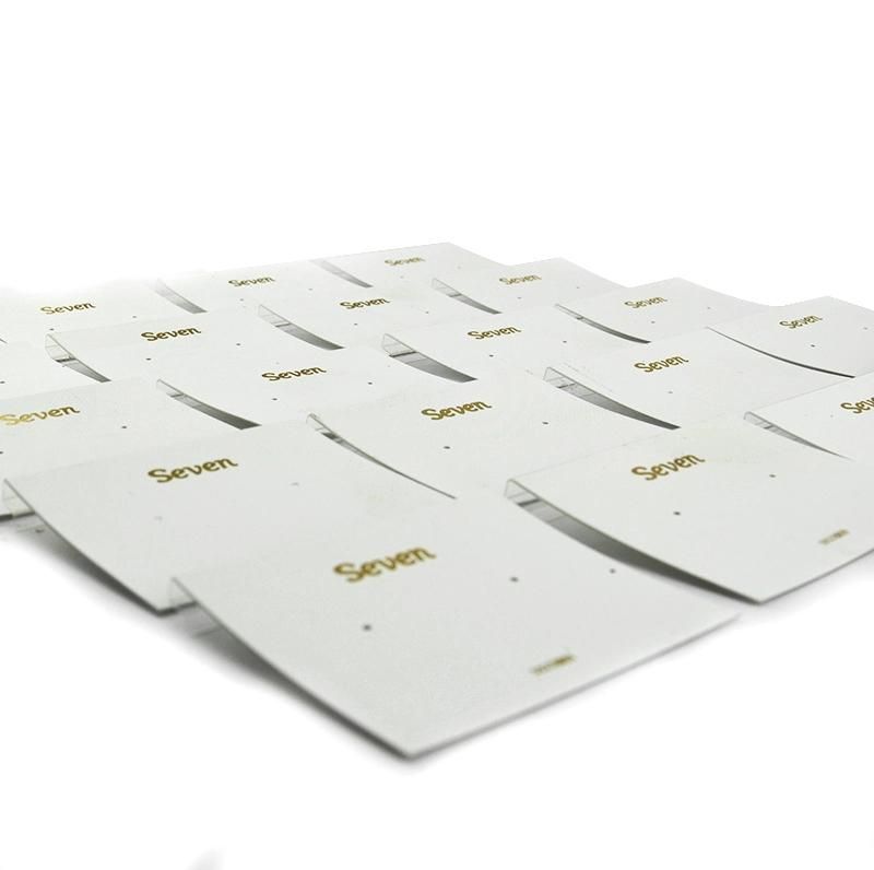 Custom Printed Foil Hot Stamp White Earring Packaging Card