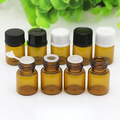 Cosmetic Vials 1ml 2ml 3ml 5ml Amber Glass Vial Medical Freeze-Dried Powder Uses Glass Bottle with Polycone Phenolic Screw Cap