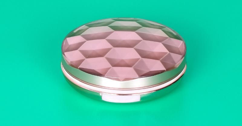 Manufacturer Luxury 2 Color Plastic Pressed Powder Case Compact Powder Container Empty Cosmetic Package with Mirror