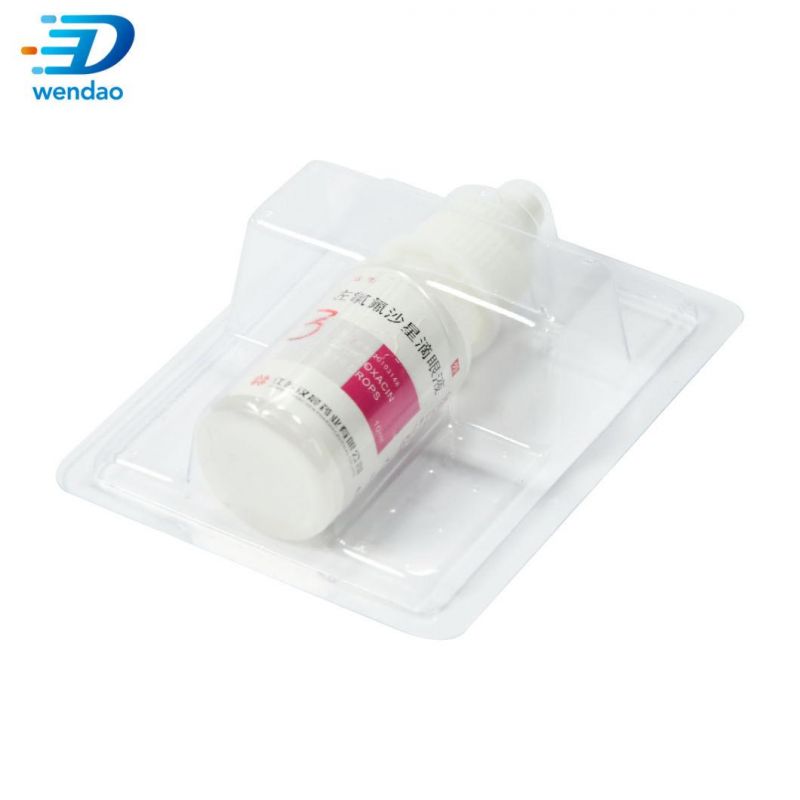 Plastic Packing Vial Tray From China Pet / PVC / PS 2ml 10ml White Blister Packaging Customized