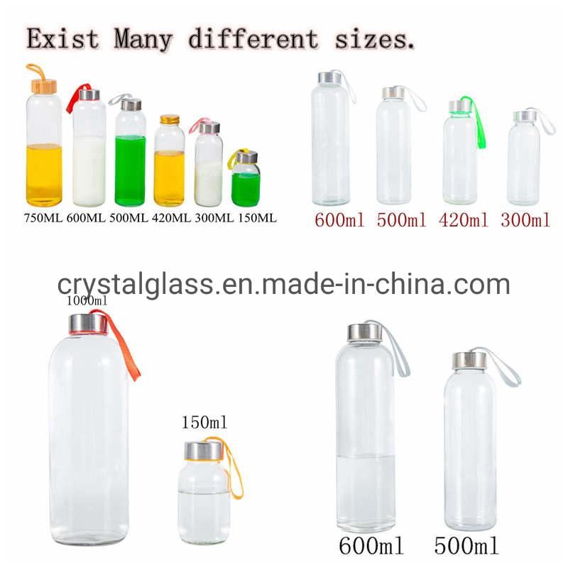 Reusable Glass Water Bottles with 18 Oz Capacity for Kombucha, Smoothies, Juice Packing 500ml 750ml