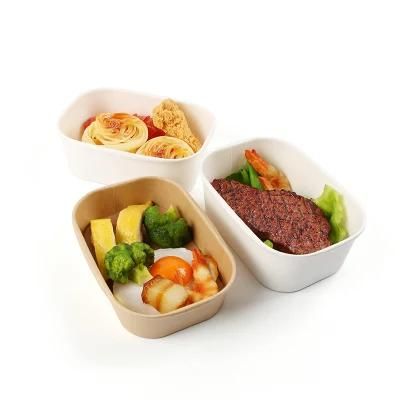 Biodegradable Square Bowl Food Containers Fruit Packaging Paper Box 10%off