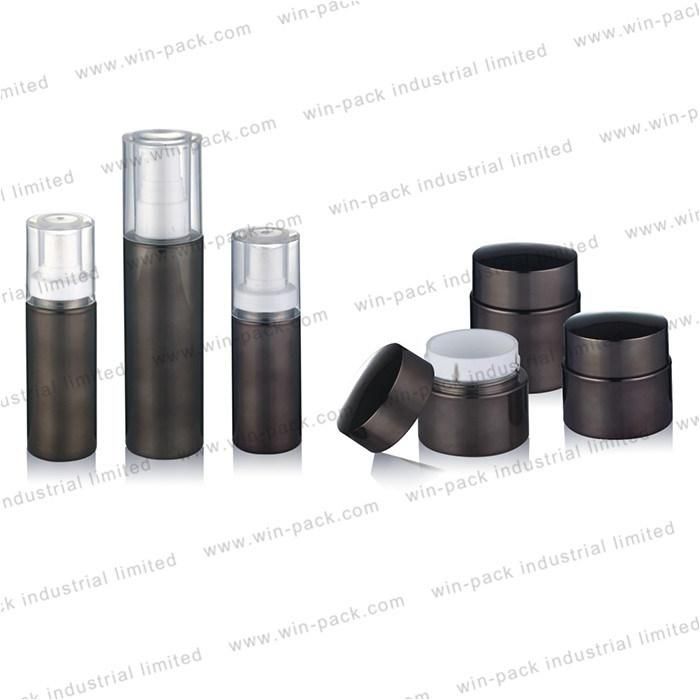 Winpack Hot Sale Luxury Black Pet Acrylic Lotion Bottle 150ml with Clear Cap