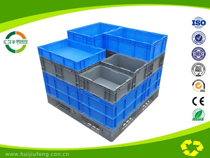 HP6e Plastic Turnover Logistics Container Box HP Standard Auto Parts Logistic Box Durable Opaque Plastic Storage Boxes