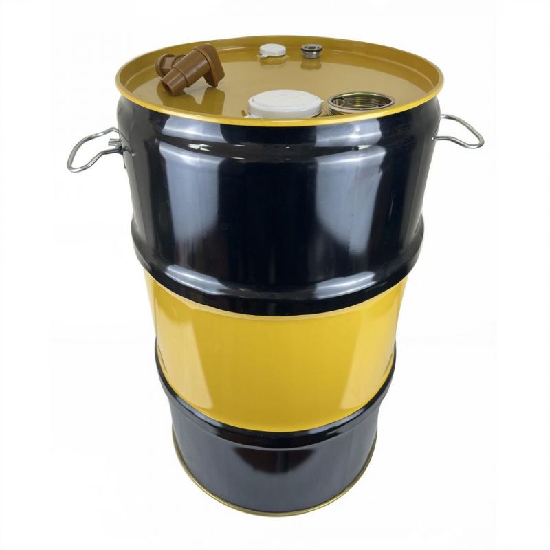 Free Sample Chemical Round 60 Liters Oil Tin Can Lubricating Oil Tin Can with Handle