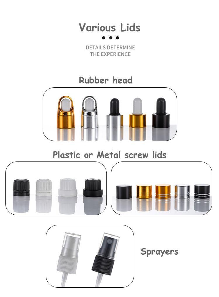 Customized Cosmetic Packaging Essential Oil Frost Dropper Serum Bottle Glass