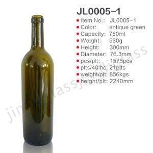 Popular Antique Green 750ml Wine Bottle