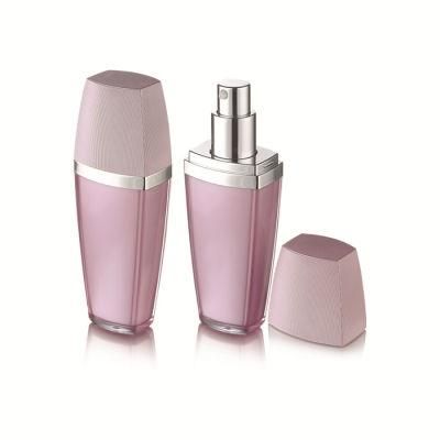 Eco Friendly Acrylic Cosmetic Lotion Pump Bottle Paint Purple Color 15ml 30ml 80ml 120ml