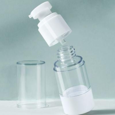 100ml Cosmetic Luxury Unique Empty White Airless Pump Bottle for Skincare