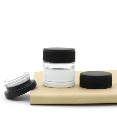 Small Smaple Cr Balm Jars 9ml Metal Square Glass Jar Proof Concentrate Containers with Resistant Lids