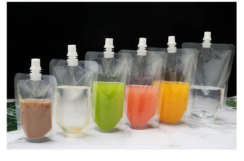 Plastic Suction Mouth Food - Grade Beverage, Mineral Water and Other Plastic Sealing Pocket